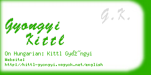 gyongyi kittl business card